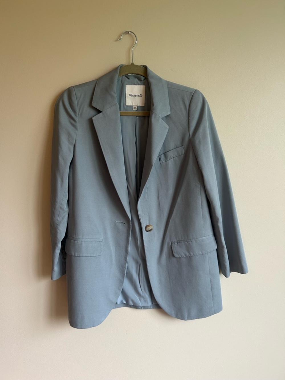 Madewell Caldwell Blazer in Dusty Blue - Size XXS
